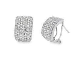 18k white gold pave diamond cl - Kelly Wade Jewelers