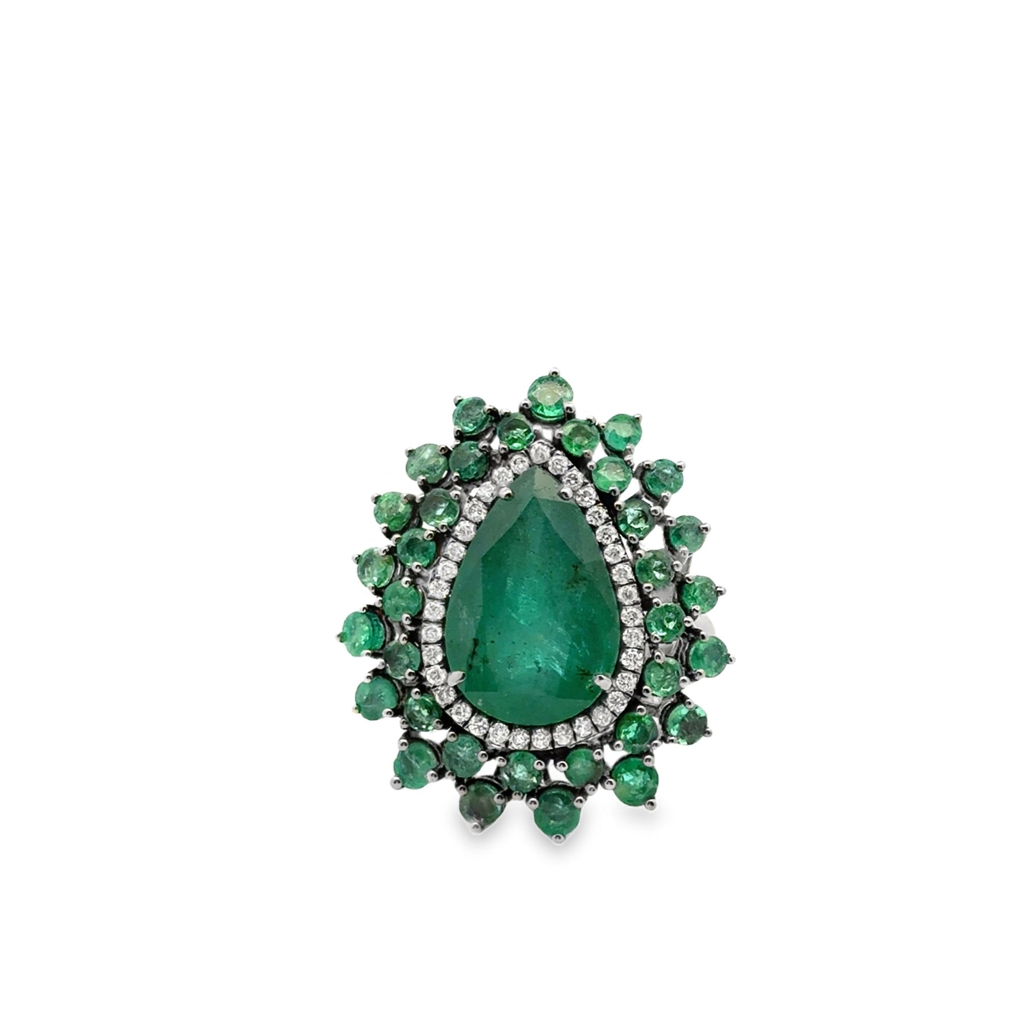 18k white gold rhodium pear sh - Kelly Wade Jewelers