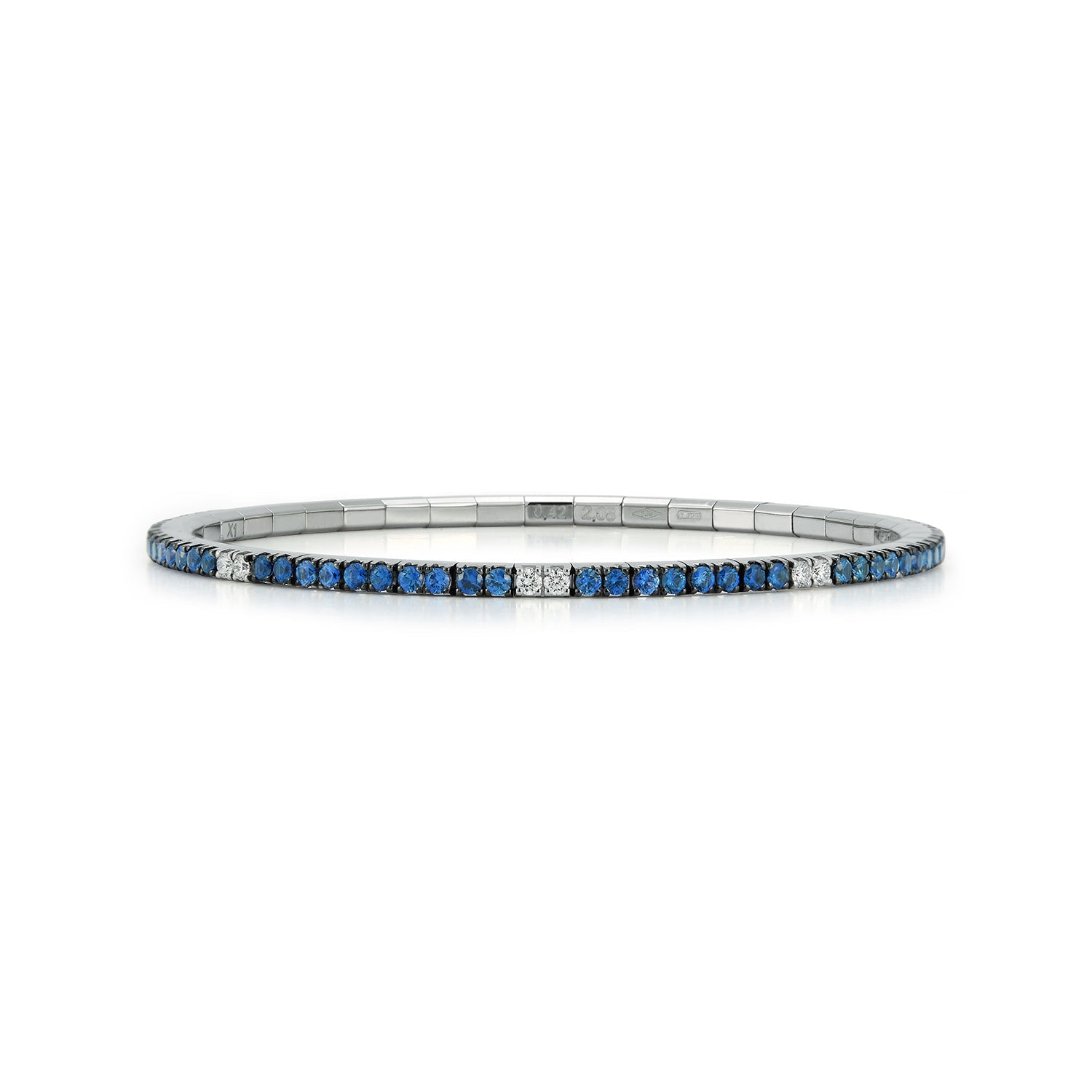 18k white gold sapphire and 2 - Kelly Wade Jewelers