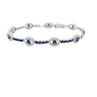 18k white gold sapphire bracel - Kelly Wade Jewelers