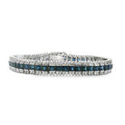 18k white gold square cut sapp - Kelly Wade Jewelers
