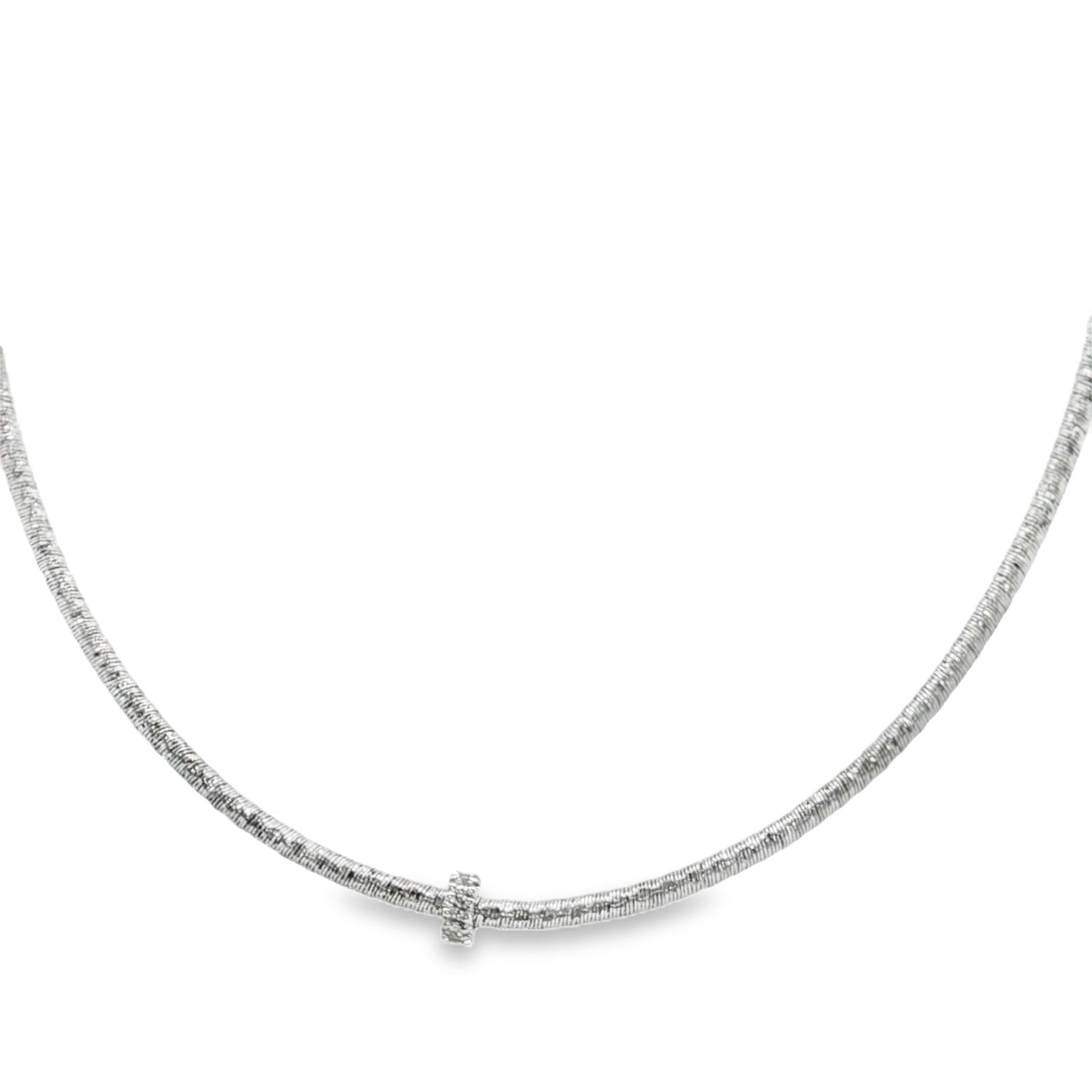 18k white gold wrapped necklac - Kelly Wade Jewelers