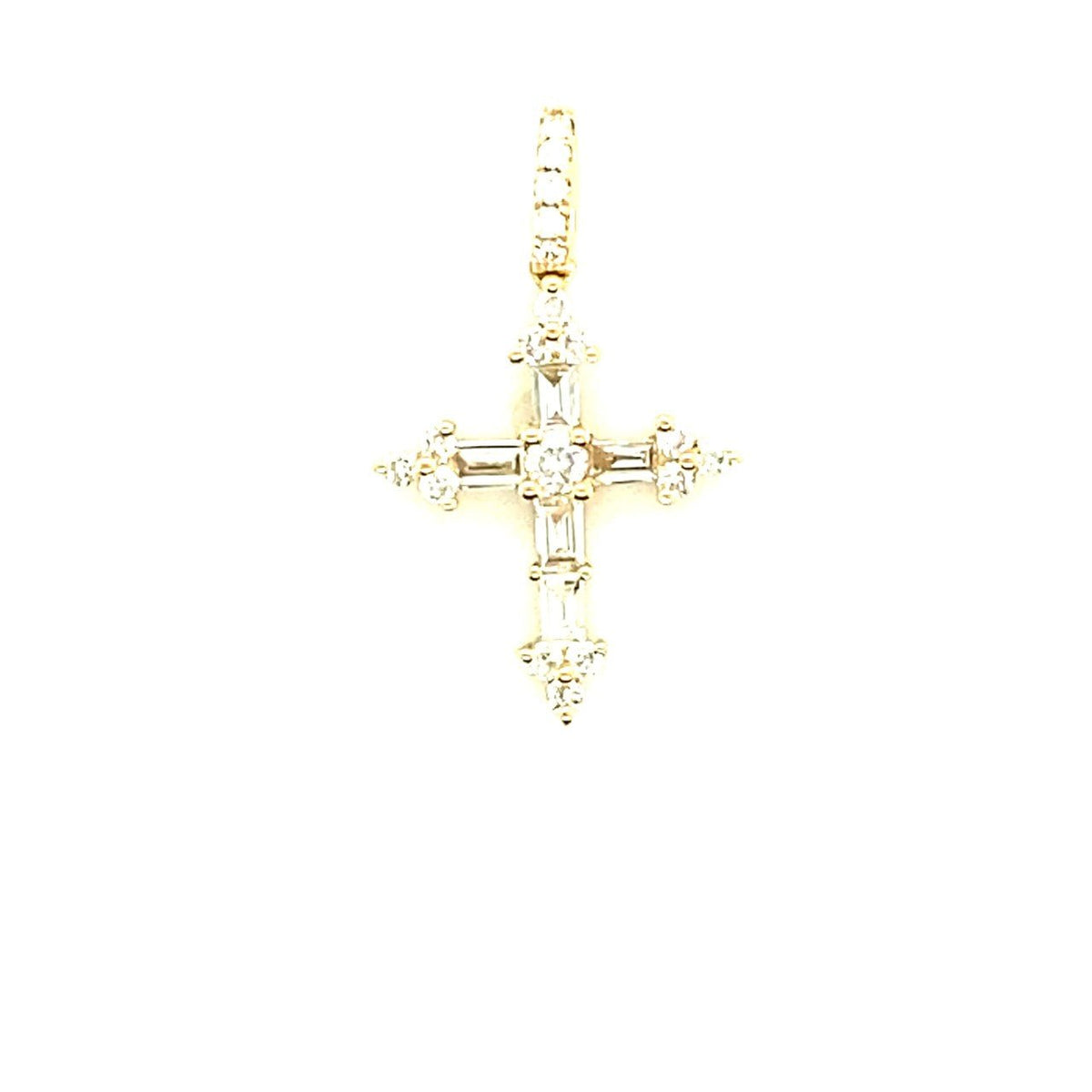 18k yellow gold baguette and r - Kelly Wade Jewelers