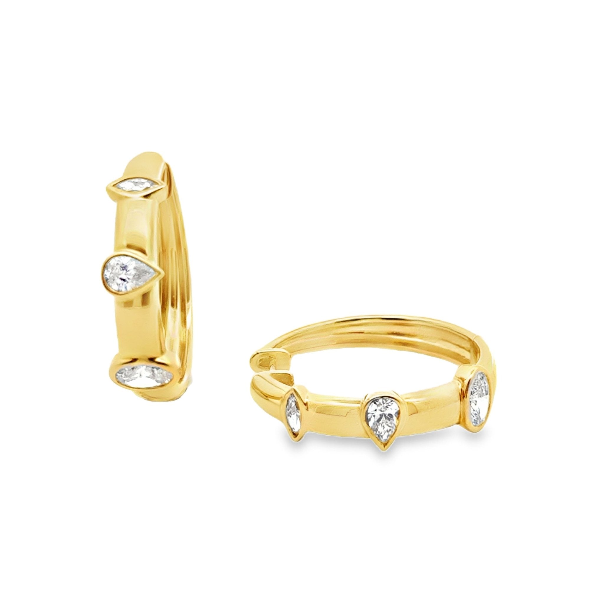 18k yellow gold bezel set mult - Kelly Wade Jewelers