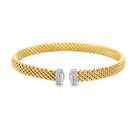 18k yellow gold braided open b - Kelly Wade Jewelers