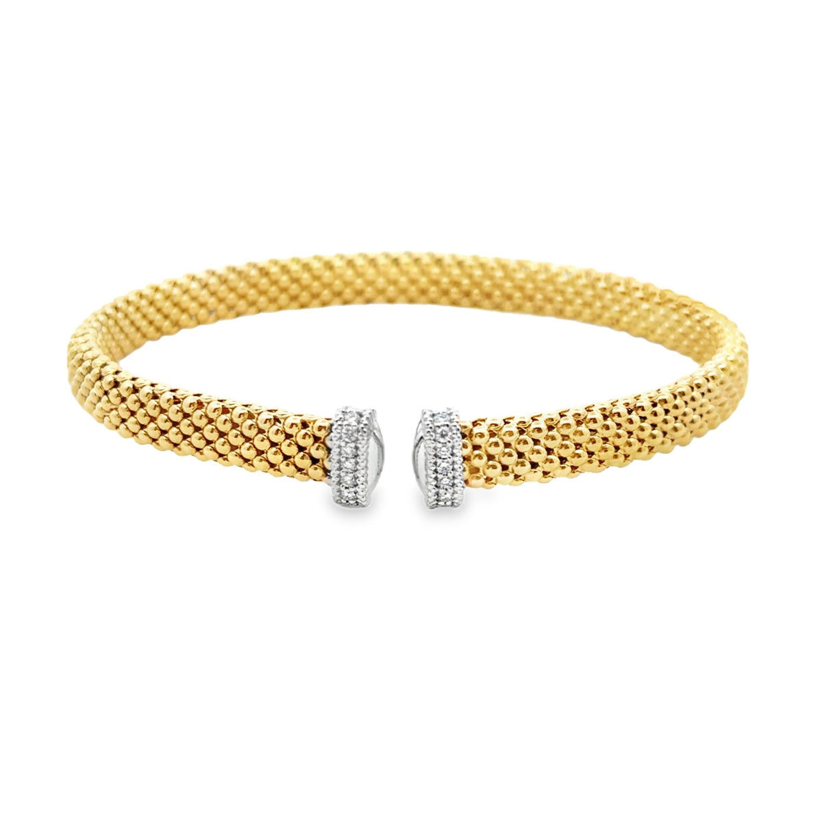 18k yellow gold braided open b - Kelly Wade Jewelers