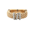 18k yellow gold braided ring w - Kelly Wade Jewelers