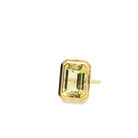 18k yellow gold emerald cut be - Kelly Wade Jewelers
