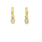 18k yellow gold huggie hoop ea - Kelly Wade Jewelers