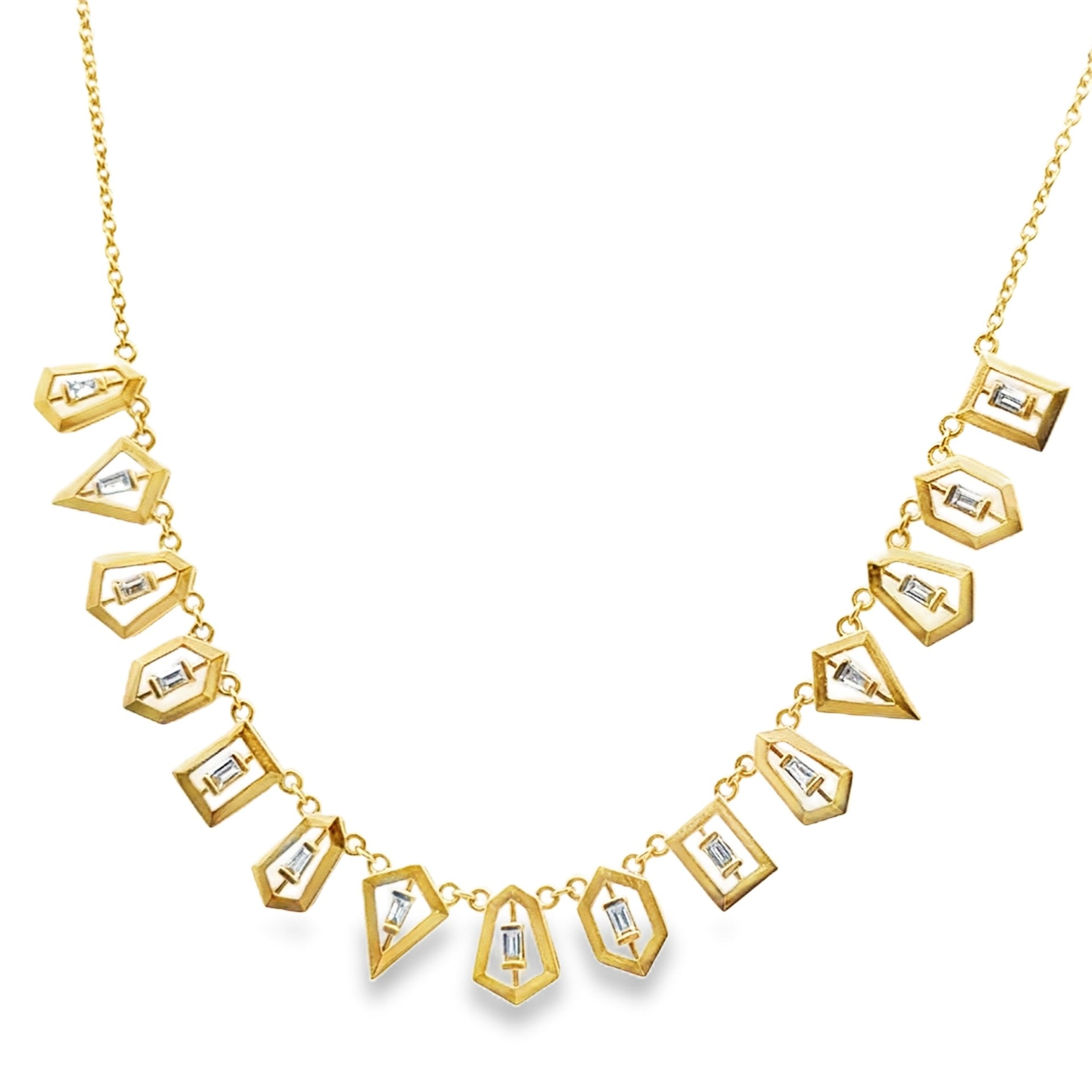 18k yellow gold open geometric - Kelly Wade Jewelers