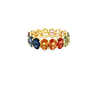 18k yellow gold oval rainbow s - Kelly Wade Jewelers