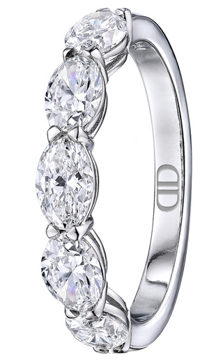 
                
                    Load image into Gallery viewer, Platinum East to West Oval Diamond Ring
                
            