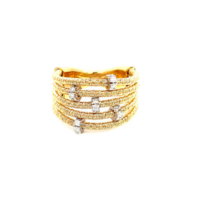 18k yellow gold 5 row wrapped