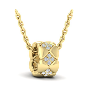 
                
                    Load image into Gallery viewer, 14k yellow gold rolo with pave
                
            