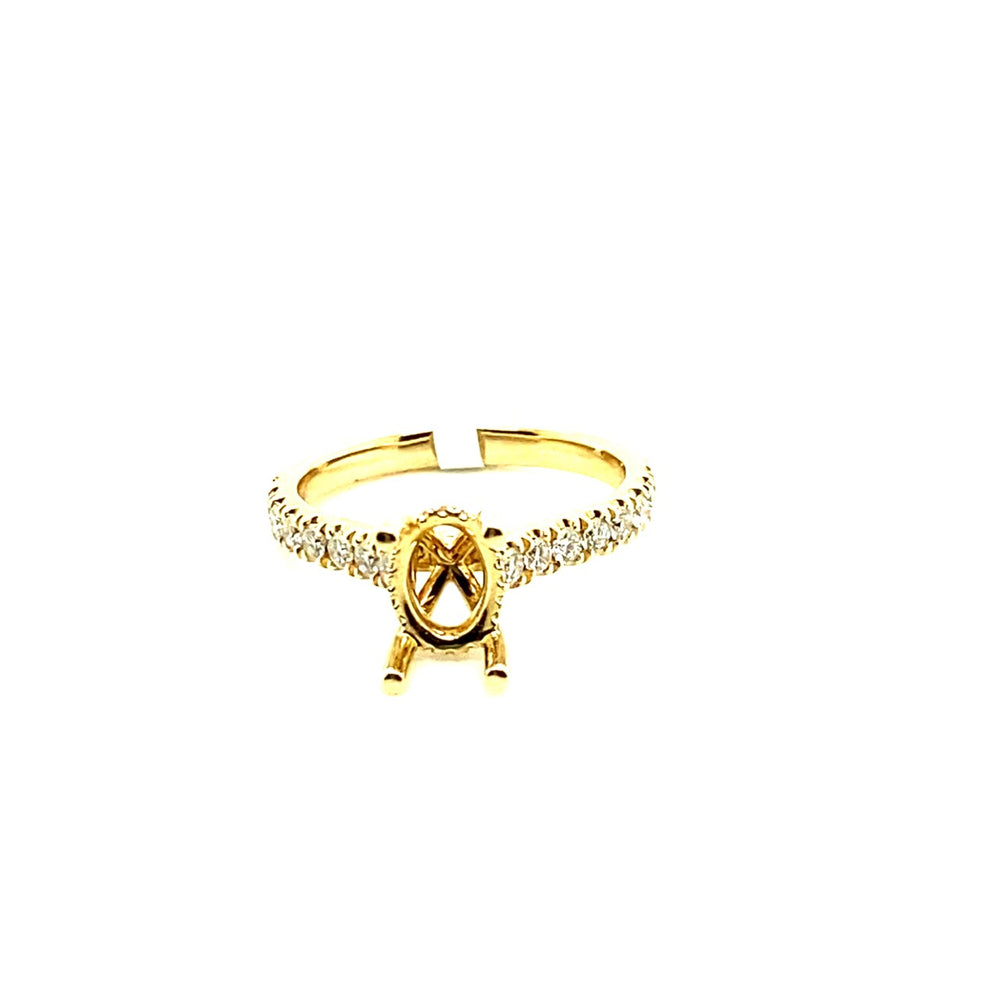 14k yellow gold semi-mount for