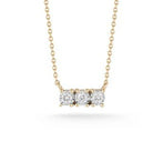 3 Diamond Bar Necklace - Kelly Wade Jewelers