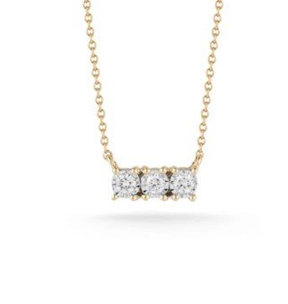 3 Diamond Bar Necklace - Kelly Wade Jewelers