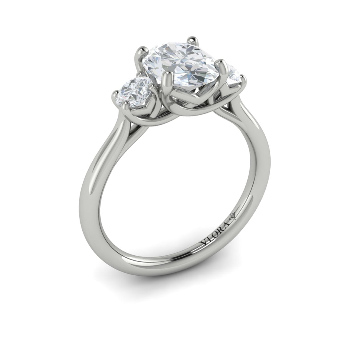 3 Stone Oval Engagement Ring - Kelly Wade Jewelers