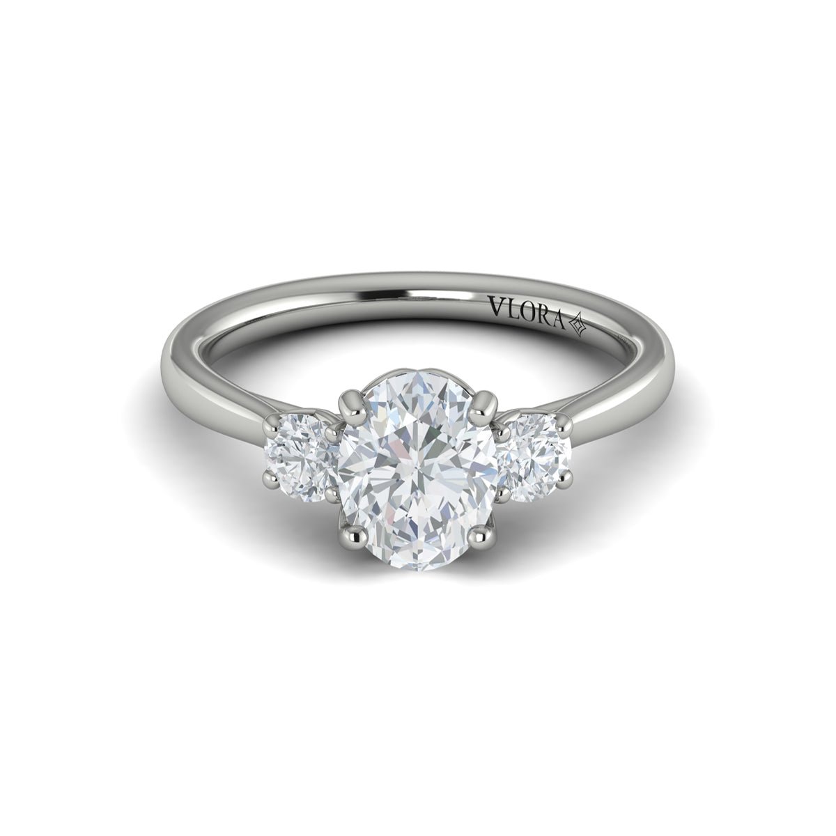 3 Stone Oval Engagement Ring - Kelly Wade Jewelers