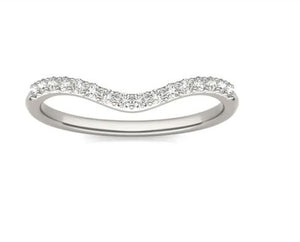 
                
                    Load image into Gallery viewer, 14KW Curved Half Way Around Diamond Ring
                
            