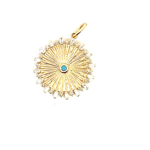 14k yellow gold baguette diamo