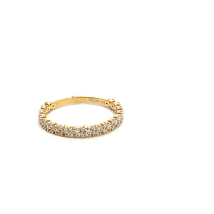 14KY Small Flower Diamond Ring