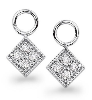 
                
                    Load image into Gallery viewer, 18k white gold square diamond
                
            