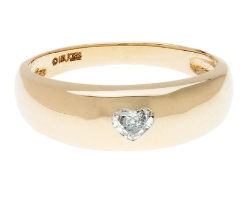 Ring with Heart Shaped Diamond