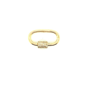 14k yellow gold oval carabiner