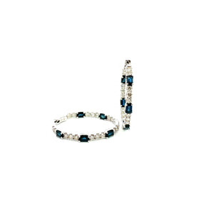 14k white gold emerald cut sap