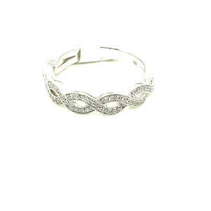 14k white gold open figure eig