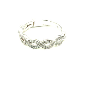 
                
                    Load image into Gallery viewer, 14KW Open Figure Eight Diamond Ring
                
            