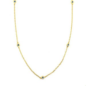 18k yellow gold sapphires by t