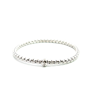 
                
                    Load image into Gallery viewer, Fope 18k white gold stretch br
                
            