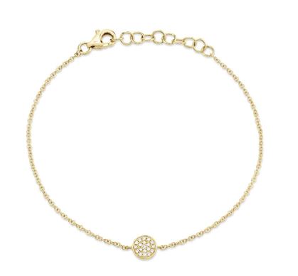 14k yellow gold pave diamond d