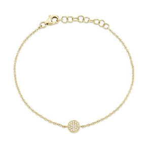 14k yellow gold pave diamond d