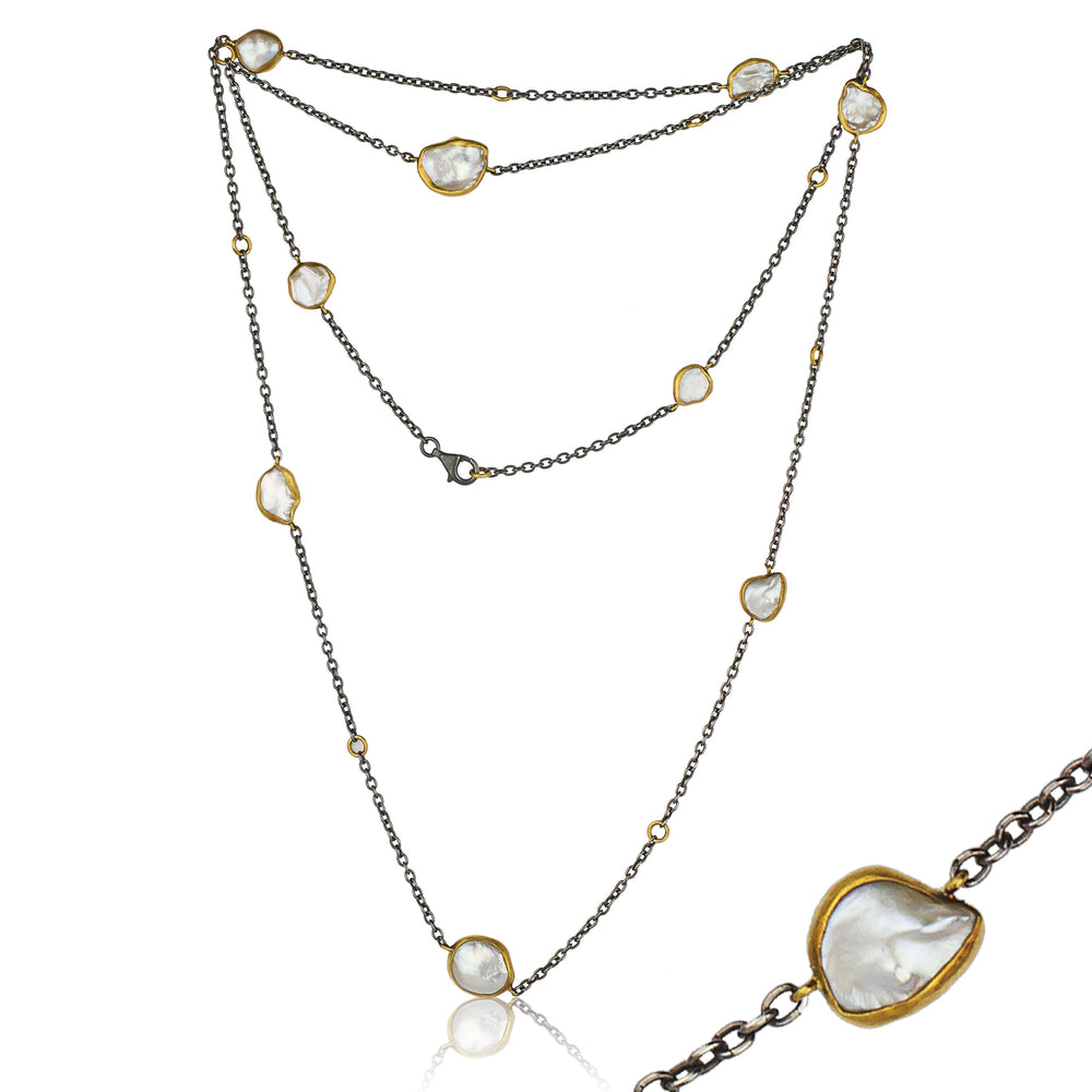 Lika Behar keshi pearl station necklace