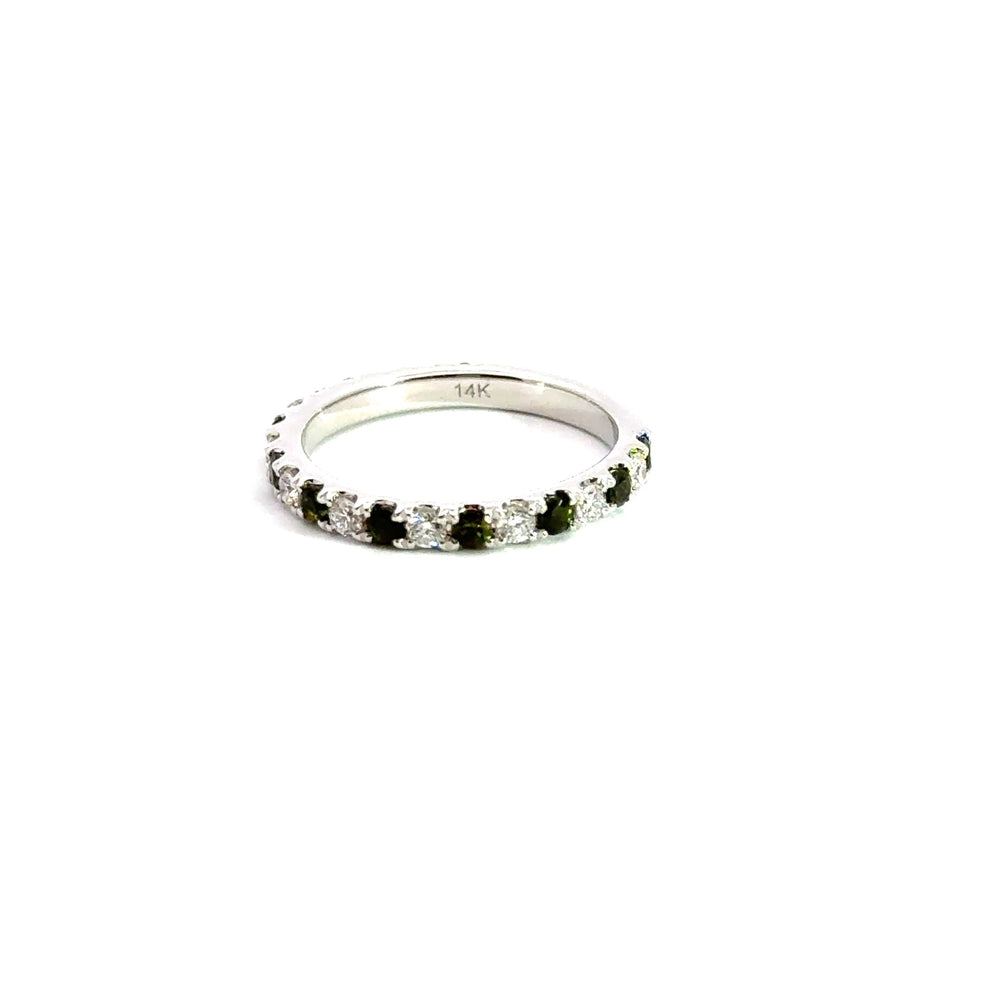 Diamond and Green Tourmaline Ring