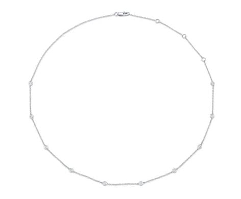 14k white gold diamonds by the