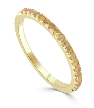 14k yellow gold opal ring size