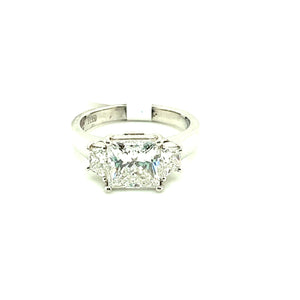 Platinum Radiant Cut Diamond Ring