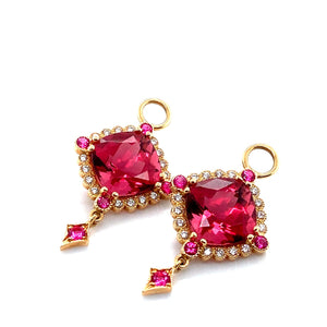 
                
                    Load image into Gallery viewer, Erica Courtney Tourmaline and Spinel Earring Charms
                
            