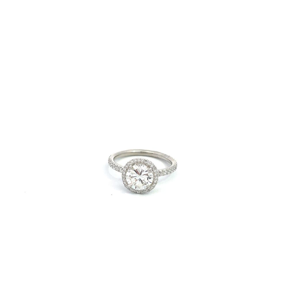 Platinum brilliant round ring
