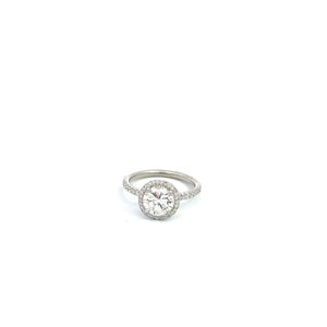 Platinum brilliant round ring