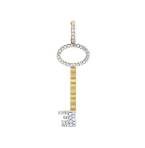 Key pendant with diamond detail
