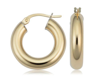 14k yellow gold hoop earrings