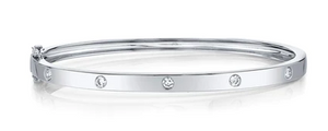 
                
                    Load image into Gallery viewer, 14k white gold bangle bracelet
                
            