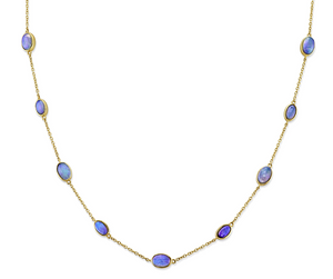 Sloane Steet Ethiopian opal station necklace