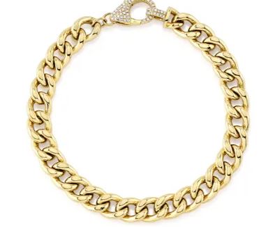 14k yellow gold diamond link b