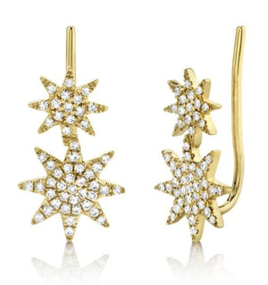 
                
                    Load image into Gallery viewer, Star Diamond Crawler Earring
                
            